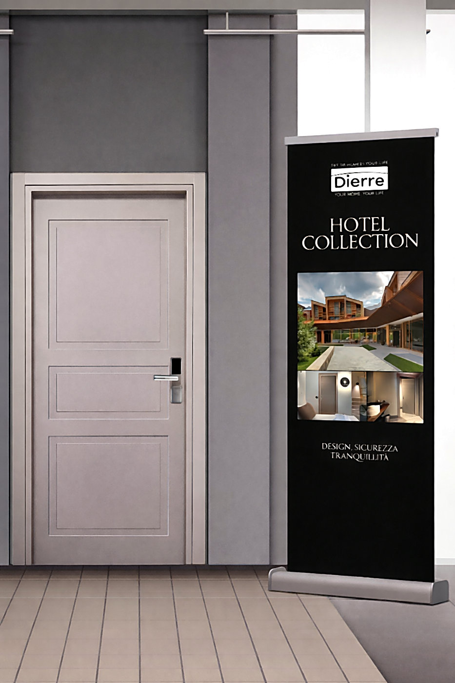 Ușă de intrare modernă cu design Dierre Hotel Collection Entrex Hub