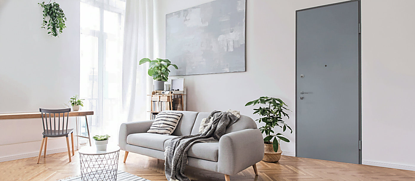 Living modern cu ușă de interior premium deschidere largă Entrex Hub