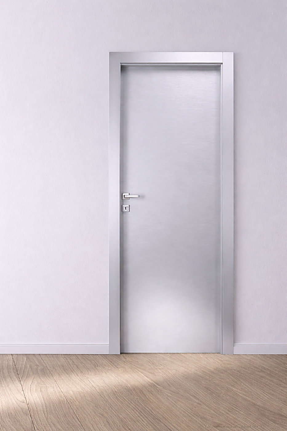 Ușă de interior albă cu mâner premium din inox Entrex Hub
