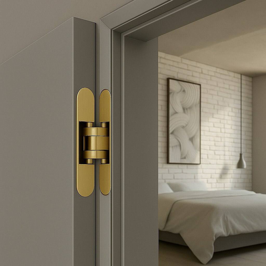 Ușă interior premium cu balamale ascunse aurii Entrex Hub